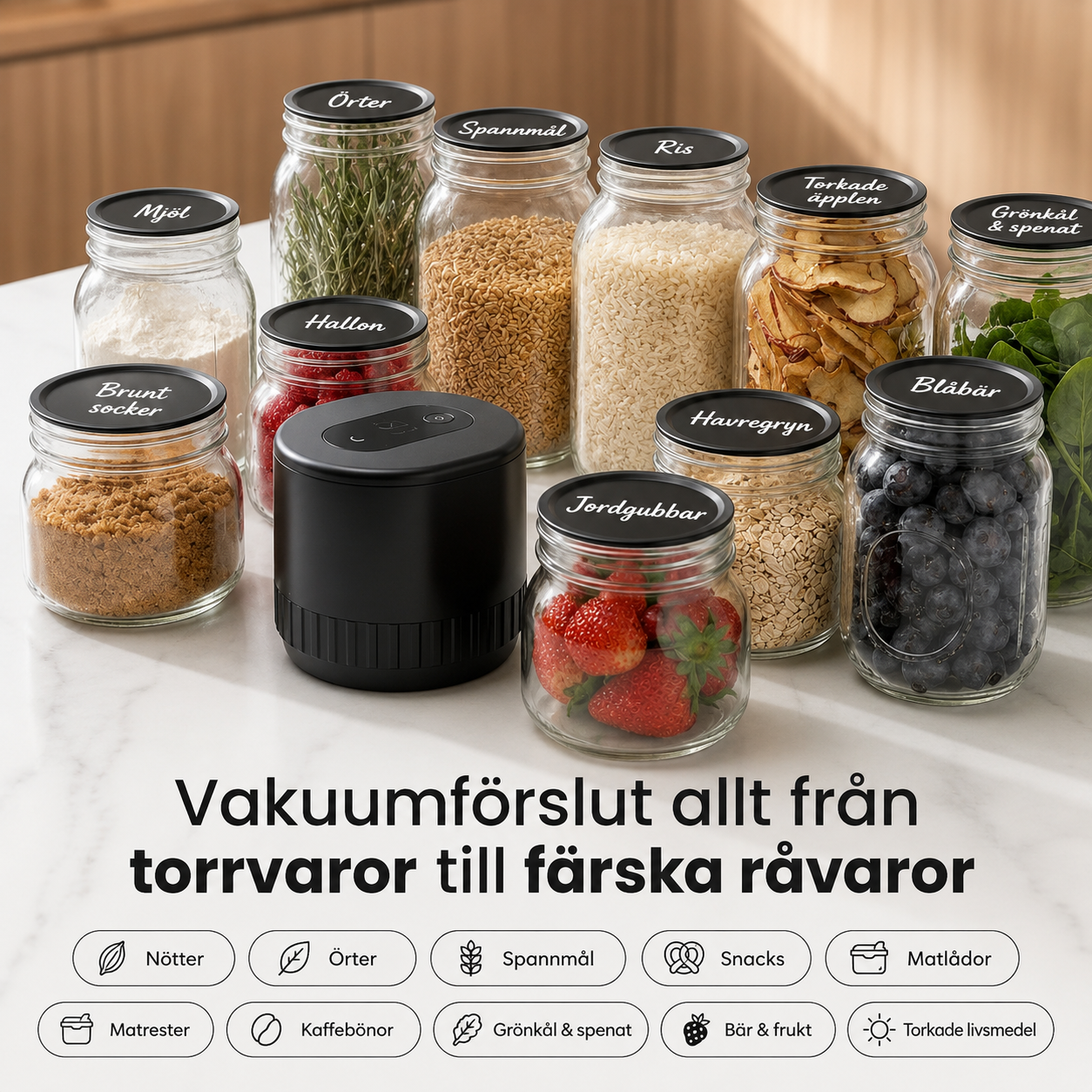 Jarvac™ Vakuumförslutare Kit